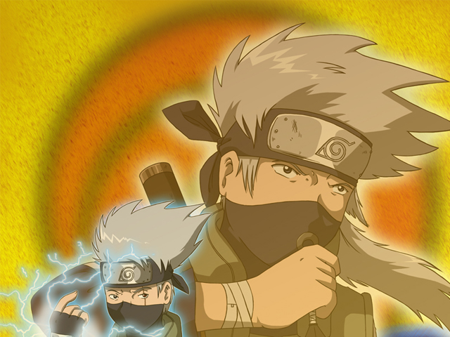 Hatake Sakumo and Kakashi